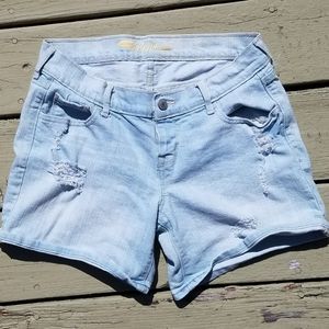 Distressed denim shorts (womens size 2)